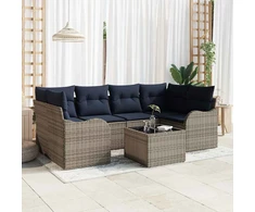 Sodo Sofų Rinkinys Pilka 55 x 55 x 37 cm poliratanas