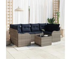 Sodo Sofų Rinkinys Pilka 55 x 55 x 37 cm poliratanas