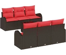 Sodo Sofų Rinkinys Ruda 55 x 55 x 37 cm poliratanas
