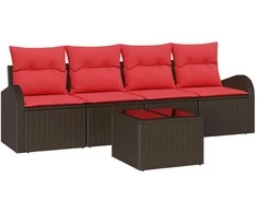 Sodo Sofų Rinkinys Ruda 55 x 55 x 37 cm poliratanas