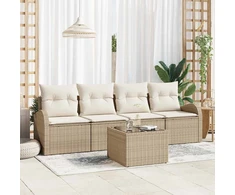 Sodo Sofų Rinkinys Smėlio 55 x 55 x 37 cm poliratanas