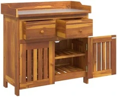 Sodo Spinta Natūrali 78 x 36,5 x 78cm Kietos akacijos mediena