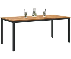 Lauko stalas Natūrali ir juoda 180 x 90 x 75 cm