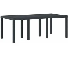 Sodo stalas Antracitas 200 x 100 x 73 cm poliratanas