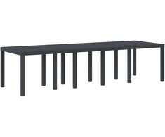 Sodo stalas Antracitas 300 x 100 x 73 cm poliratanas