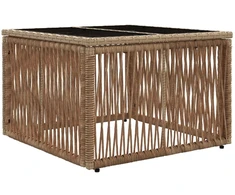 Sodo stalas Bežinė ir juoda 55 x 55 x 37 cm