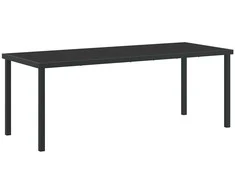 Sodo stalas Juoda 200 x 80 x 73 cm metalas