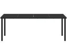 Sodo stalas Juoda 200 x 80 x 73 cm metalas
