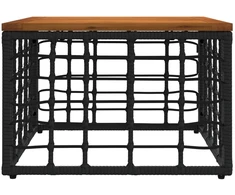 Sodo stalas Juoda ir natūrali 55 x 55 x 37 cm