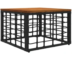 Sodo stalas Juoda ir natūrali 55 x 55 x 37 cm
