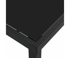 Sodo stalas Juoda 80 x 80 x 73 cm metalas