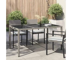 Sodo stalas Pilka 150 x 90 x 75 cm poliratanas