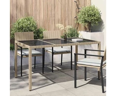 Sodo stalas Smėlio 150 x 90 x 75 cm poliratanas