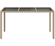 Sodo stalas Smėlio 150 x 90 x 75 cm poliratanas