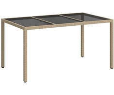 Sodo stalas Smėlio 150 x 90 x 75 cm poliratanas
