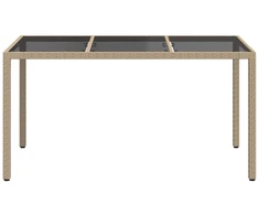 Sodo stalas Smėlio 150 x 90 x 75 cm poliratanas