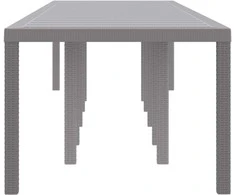 Sodo stalas Šviesiai pilka 350 x 100 x 74 cm poliratanas