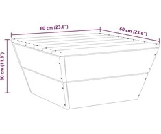 Sodo staliukai, 2vnt., 60x60x30cm, impregnuota eglės mediena