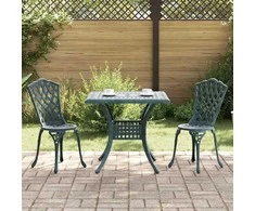 Sodo stalo komplektas 3 pcs Žalia Liejamasis aliuminis