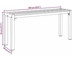 Sodo suolas Juoda 100 x 28 x 45cm Plienas