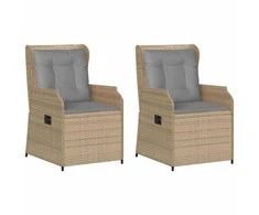 Lauko baldų komplektas Sodo suolas 2 pcs Smėlio poliratanas