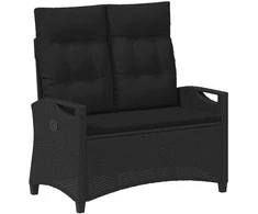 Sodo suolas Juoda 105 x 60 x 112 cm Plienas ir poliesteris