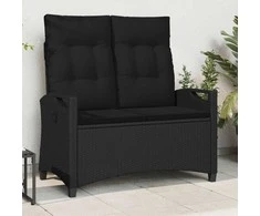 Sodo suolas Juoda 105 x 60 x 112 cm Plienas ir poliesteris