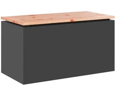 Sodo suolas Juoda 80 x 40 x 43 cm Plienas
