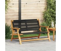 Sodo baldai Juoda 122 x 78 x 73 cm Kietos akacijos mediena