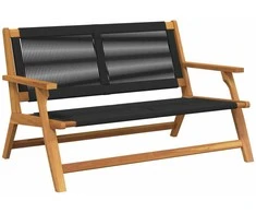 Sodo baldai Juoda 122 x 78 x 73 cm Kietos akacijos mediena