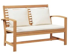 suoliukas Ruda ir grietinėlė 110 x 66 x 76 cm Kieto teka medžio
