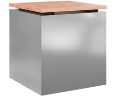 Sodo suolas Sidabro 40 x 40 x 43 cm Galvanizuotas plienas