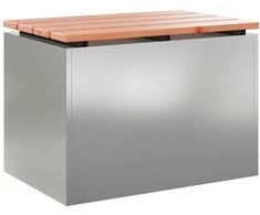 Sodo suolas Sidabro 60 x 40 x 43 cm Galvanizuotas plienas