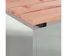 Sodo suolas Sidabro 60 x 40 x 43 cm Galvanizuotas plienas
