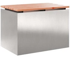 Sodo suolas Sidabro 60 x 40 x 43 cm Nerūdijantis plienas
