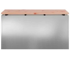 Sodo suolas Sidabro 80 x 40 x 43 cm Galvanizuotas plienas