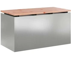 Sodo suolas Sidabro 80 x 40 x 43 cm Galvanizuotas plienas