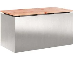 Sodo suolas Sidabro 80 x 40 x 43 cm Nerūdijantis plienas