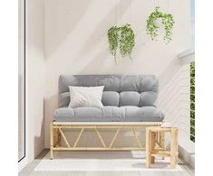 Lauko sėdimos vietos Šviesiai pilka 110 x 74,5 x 71 cm Plienas