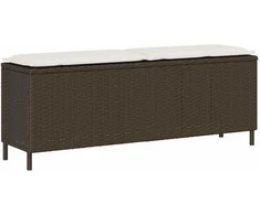 sodo suolas su pagalvėlė pilka 110x30x40,5 cm poliratanas