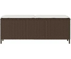 sodo suolas su pagalvėlė pilka 110x30x40,5 cm poliratanas