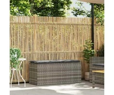 sodo suolas su pagalvėlė pilka 110x40x44 cm polietileno rotango