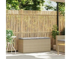 sodo suolas su pagalvėlė smėlio spalvos 110x40x44cm poliratanas
