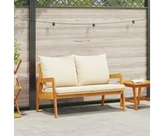 Sodo suolas su pagalve Natūralus aliejus 115 x 65 x 71 cm