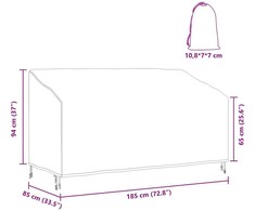 Sodo suolelio uždangalas 185 x 85 x 65 / 94 cm