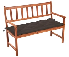 Sodo suoliukas su pagalvėle, 120cm, akacijos medienos masyvas