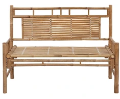 Sodo suoliukas su pagalvėle, 120cm, bambukas (41504+314955)