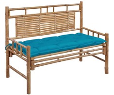 Sodo suoliukas su pagalvėle, 120cm, bambukas (41504+314948)