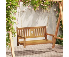 Sodo sūpynė su suoleliu 2 -Seater 110 x 56 x 58 cm Natūrali