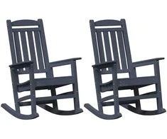 Supamasis krėslas 2 pcs Tamsiai mėlyna 92 x 70 x 108 cm